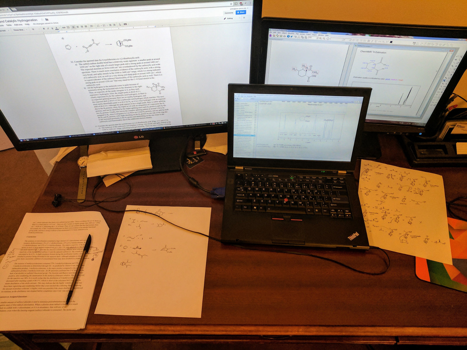 Desktop and laptop at home